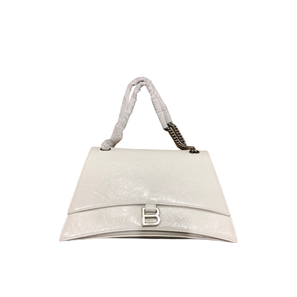Women’s Crush Large Chain Bag in white