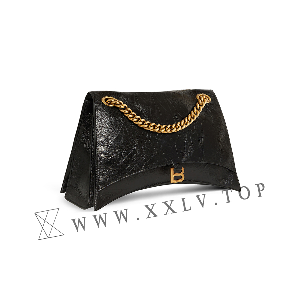 Women's Crush Large Chain Bag in Black - Image 2