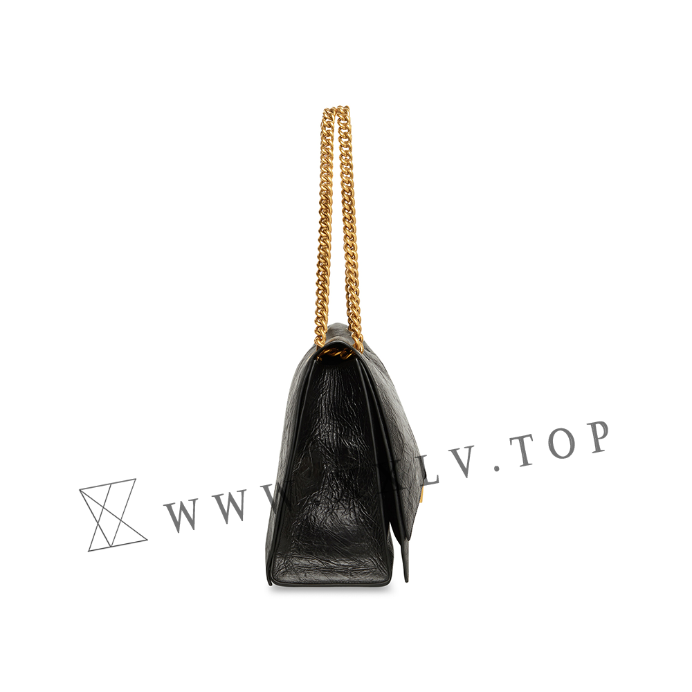 Women's Crush Large Chain Bag in Black - Image 3
