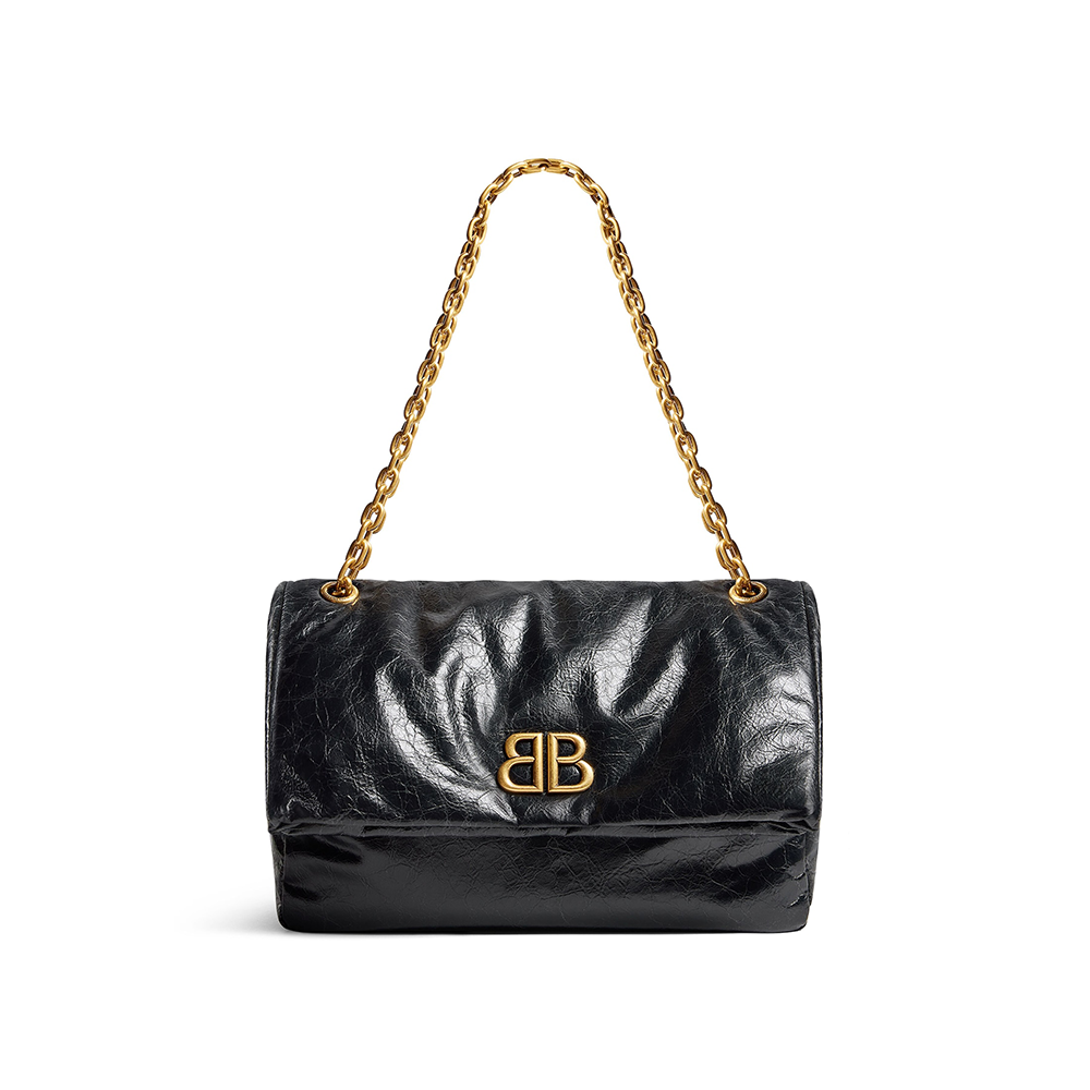 Women's Monaco Large Chain Bag in Black