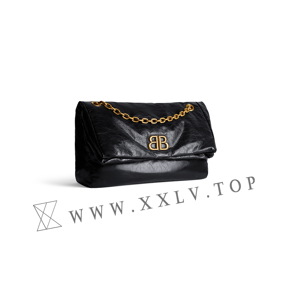 Women's Monaco Large Chain Bag in Black - Image 5