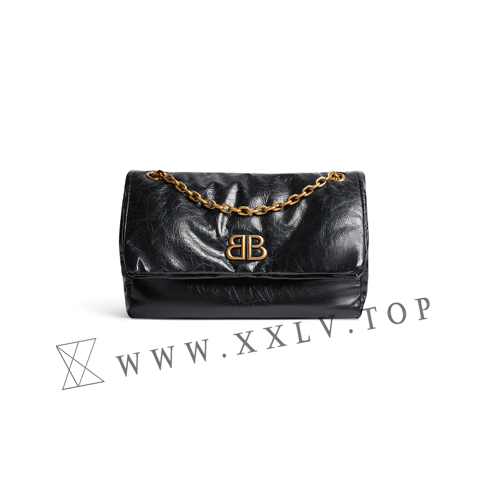 Women's Monaco Large Chain Bag in Black - Image 2
