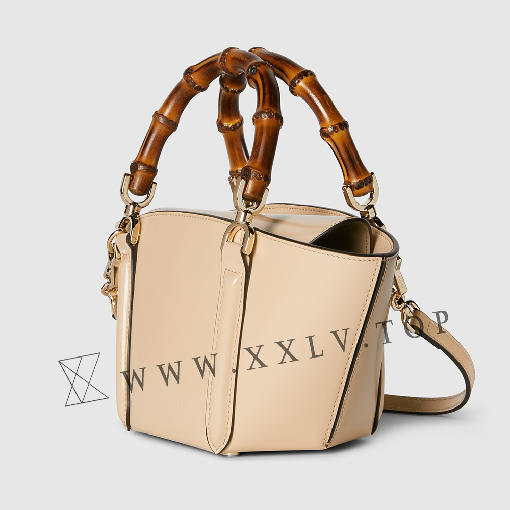 Mini bamboo top handle tote bag - Image 2
