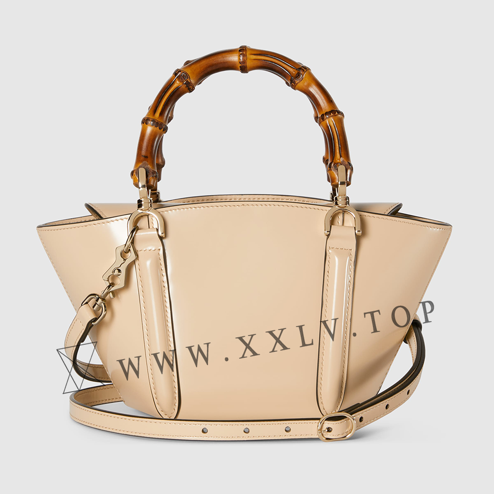 Mini bamboo top handle tote bag - Image 3