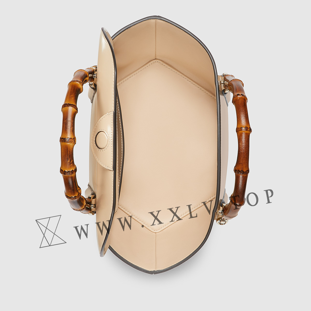 Mini bamboo top handle tote bag - Image 6
