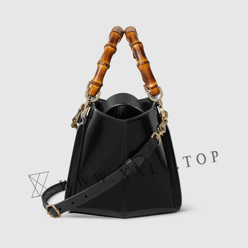 Small bamboo top handle tote bag - Image 5