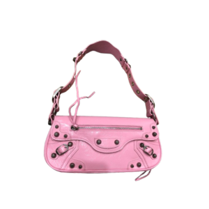 Women's Le Cagole Small Sling Bag Used Effect With Charms in PINK