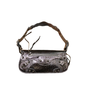 Women's Le Cagole Small Sling Bag Used Effect With Charms in silvery