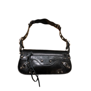 Women's Le Cagole Small Sling Bag Used Effect With Charms in black