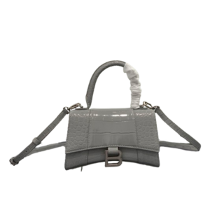 Women's Hourglass Hinge Medium Handbag in  Grey