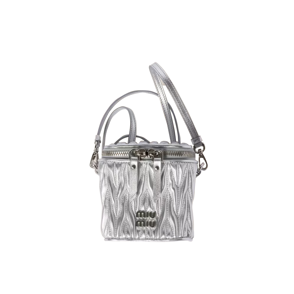 Matelassé nappa leather micro bag