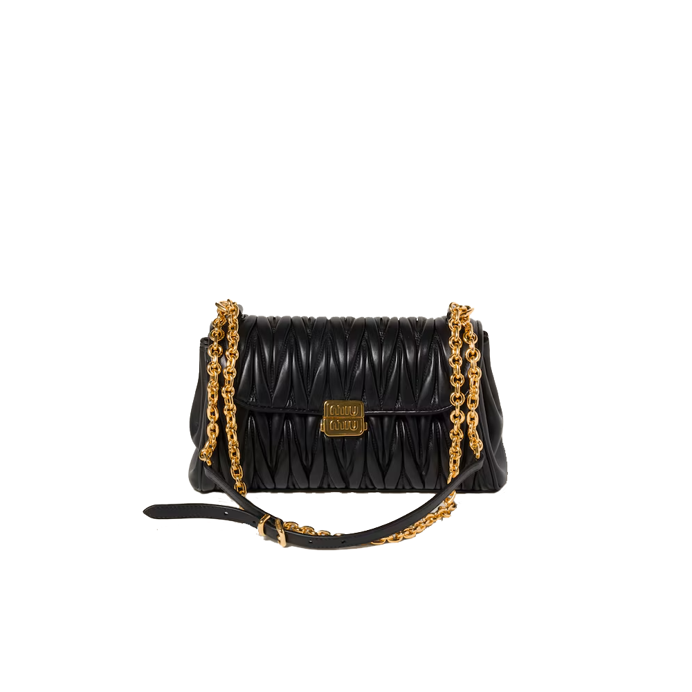Matelassé nappa leather shoulder bag