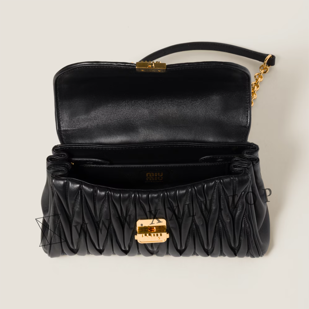Matelassé nappa leather shoulder bag - Image 3