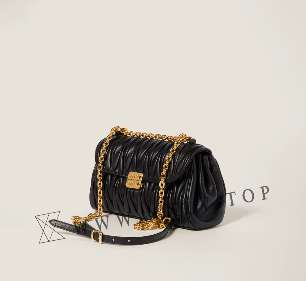 Matelassé nappa leather shoulder bag - Image 5