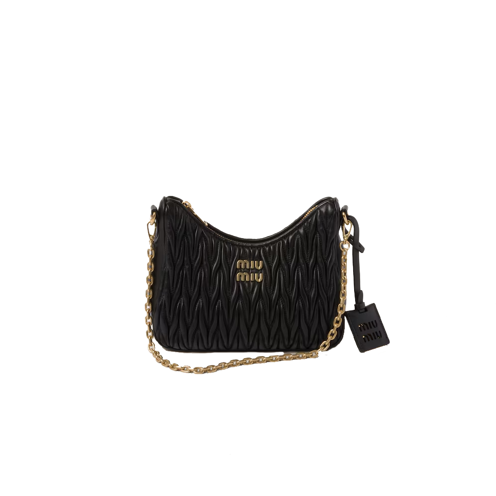Matelassé nappa leather shoulder bag