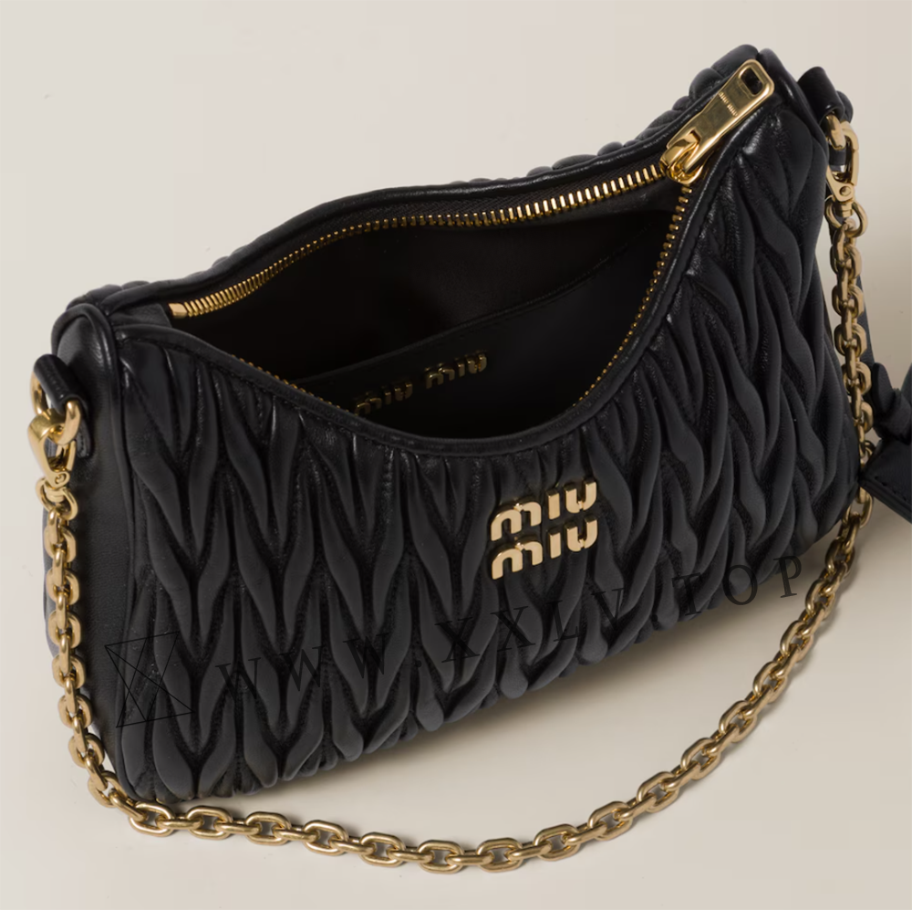 Matelassé nappa leather shoulder bag - Image 3