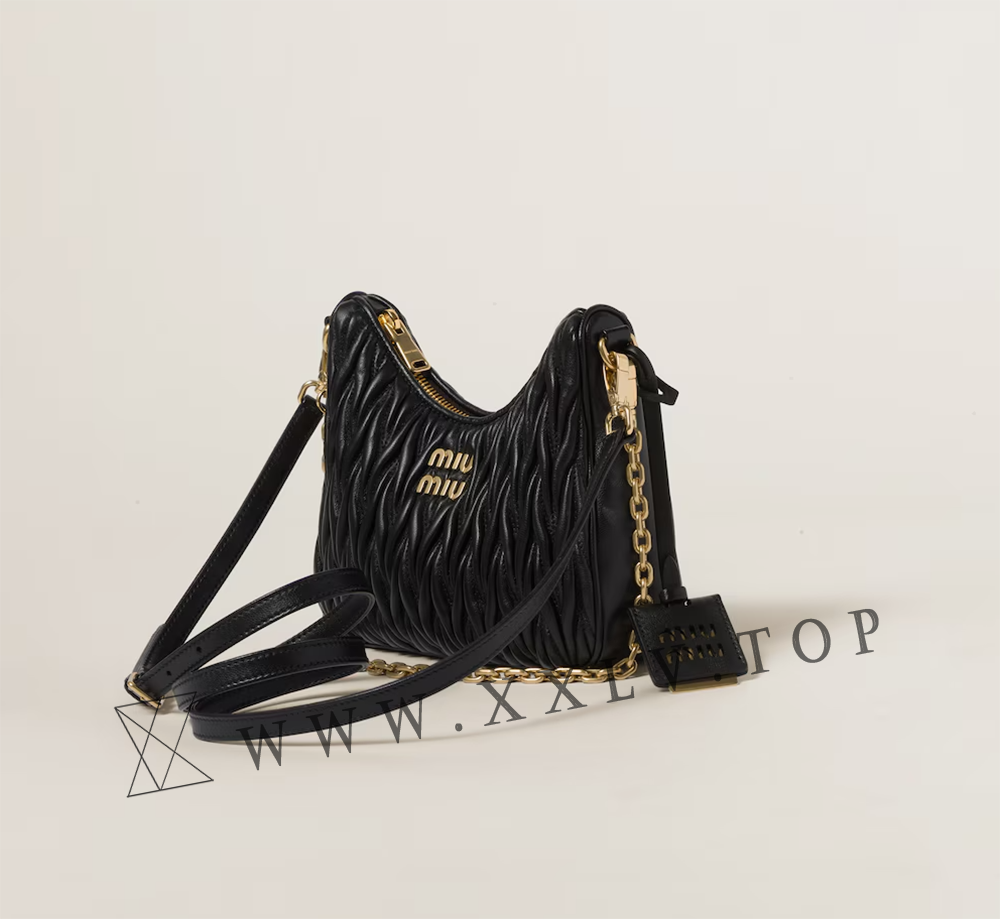 Matelassé nappa leather shoulder bag - Image 5
