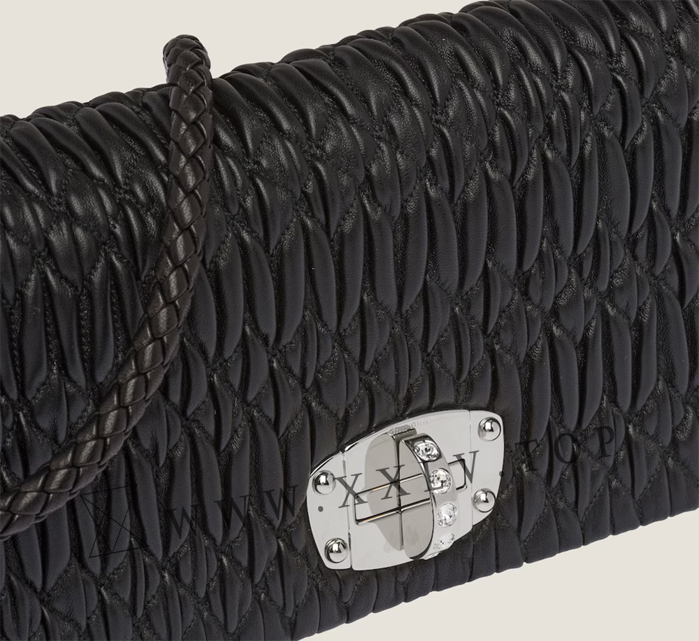 Miu Miu Iconic Crystal Cloqué Nappa leather bag - Image 2