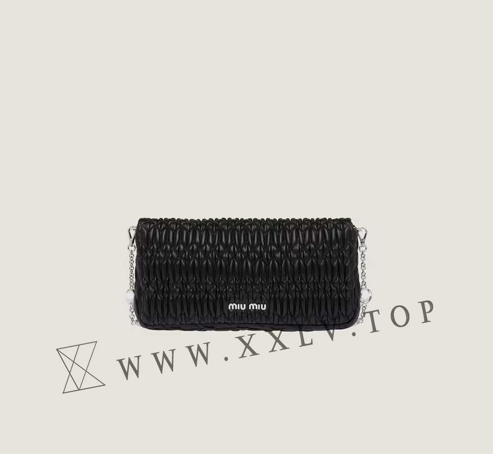 Miu Miu Iconic Crystal Cloqué Nappa leather bag - Image 4