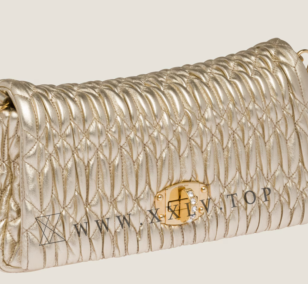 Miu Crystal Cloqué Nappa leather bag - Image 2