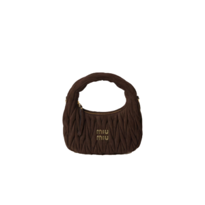 Wander matelassé suede hobo bag