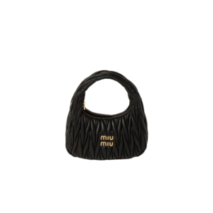 Wander matelassé nappa leather hobo bag
