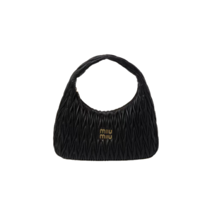 Wander matelassé nappa leather hobo bag