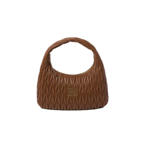 Wander matelassé nappa leather hobo bag