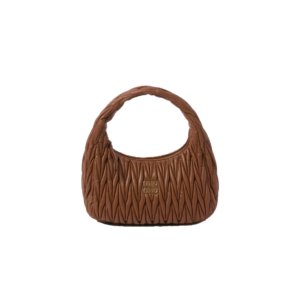 Wander matelassé nappa leather hobo bag