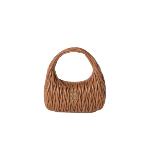 Wander matelassé nappa leather hobo bag
