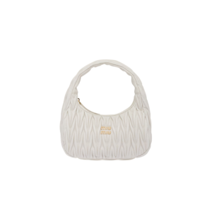 Wander matelassé nappa leather hobo bag