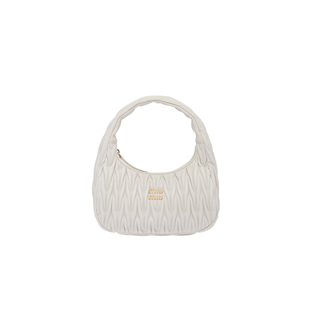 Wander matelassé nappa leather hobo bag