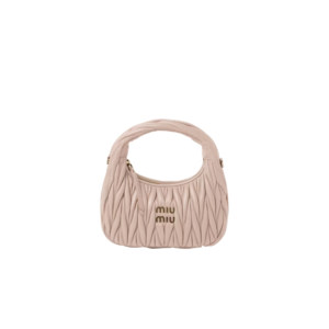 Wander matelassé nappa leather hobo bag