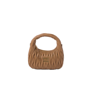 Wander matelassé nappa leather hobo bag