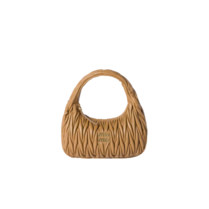 Wander matelassé nappa leather hobo bag