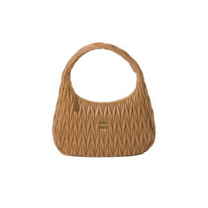 Wander matelassé nappa leather hobo bag