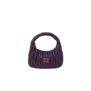 Wander matelassé nappa leather hobo bag