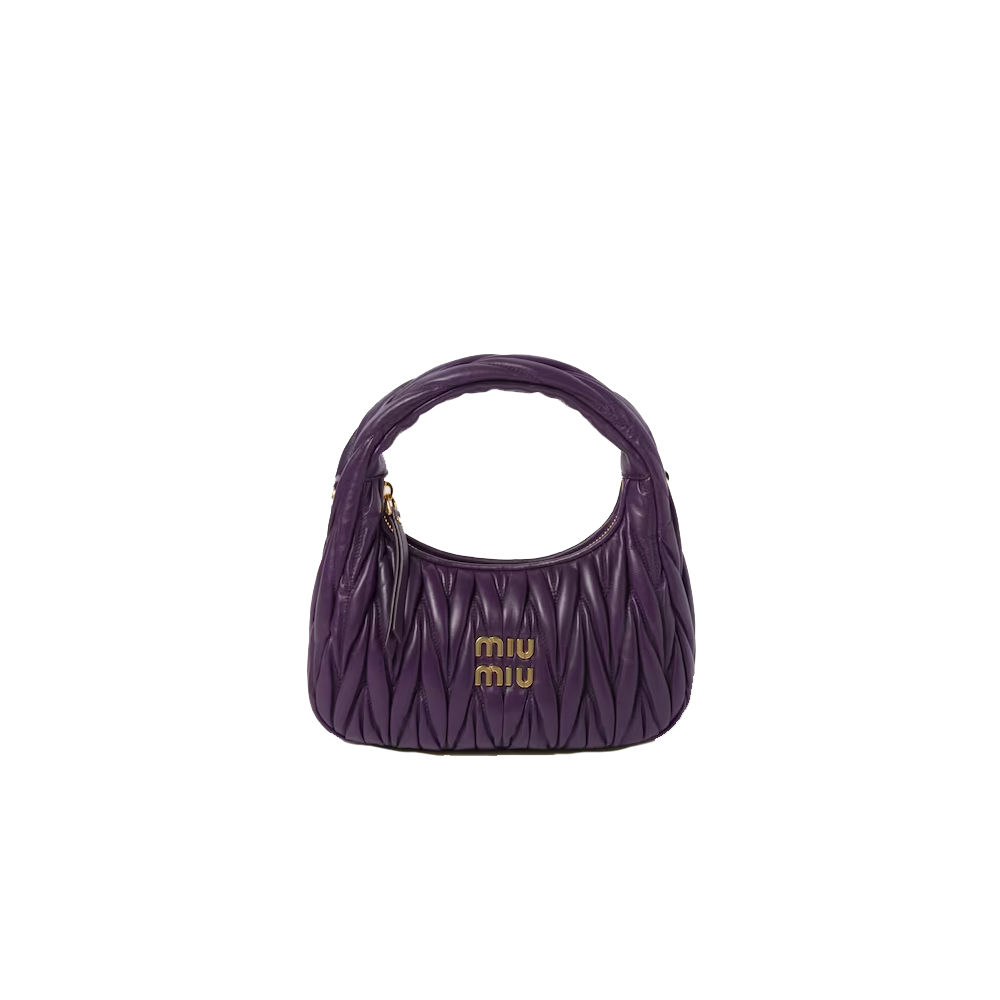 Wander matelassé nappa leather hobo bag