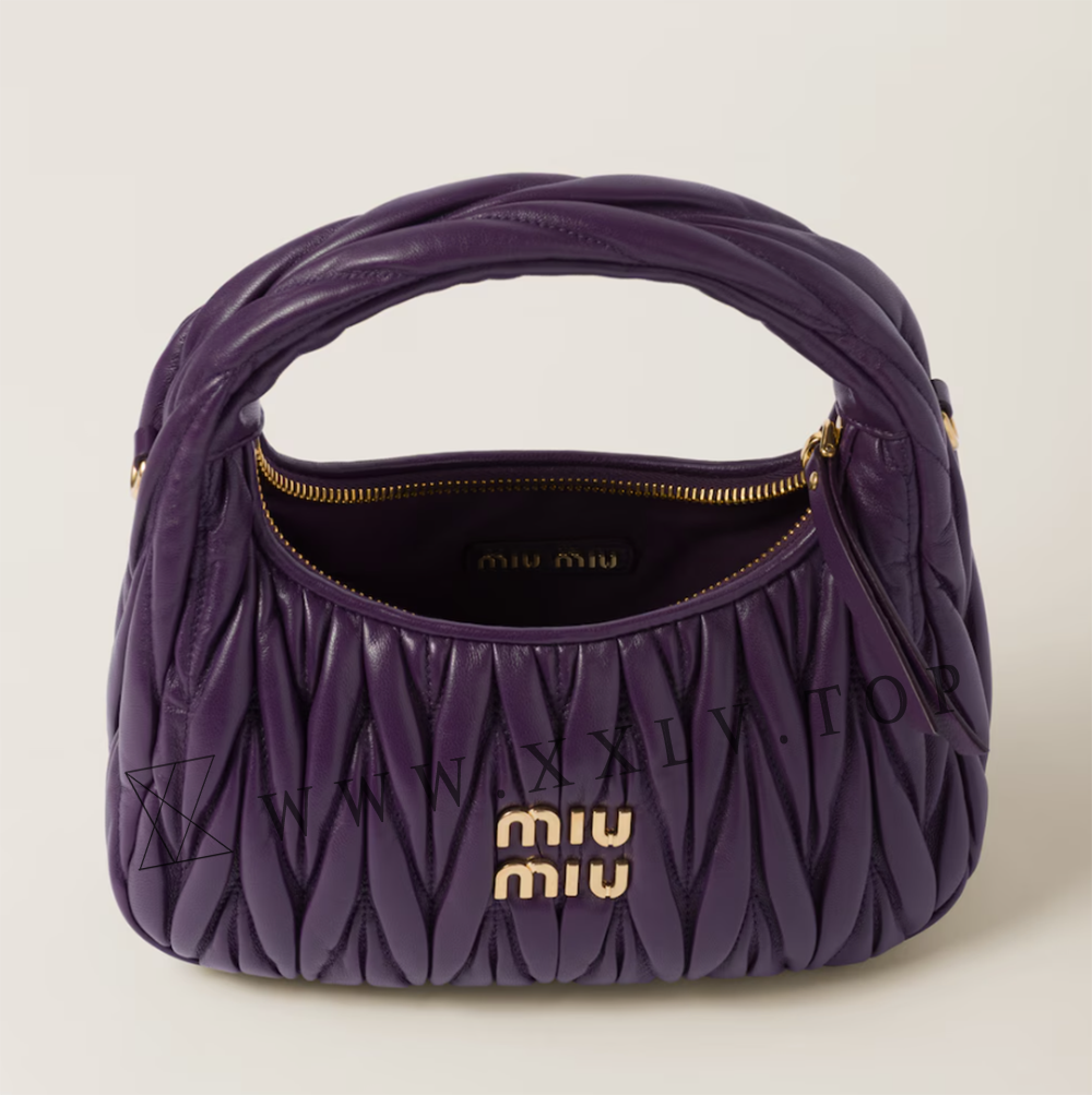 Wander matelassé nappa leather hobo bag - Image 3