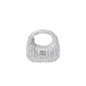 Wander matelassé nappa leather hobo bag