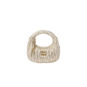 Wander matelassé nappa leather hobo mini-bag
