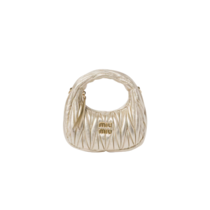 Wander matelassé nappa leather hobo bag