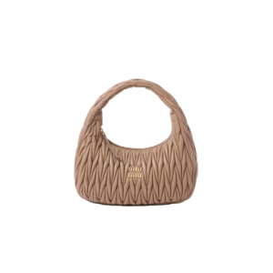 Wander matelassé nappa leather hobo bag