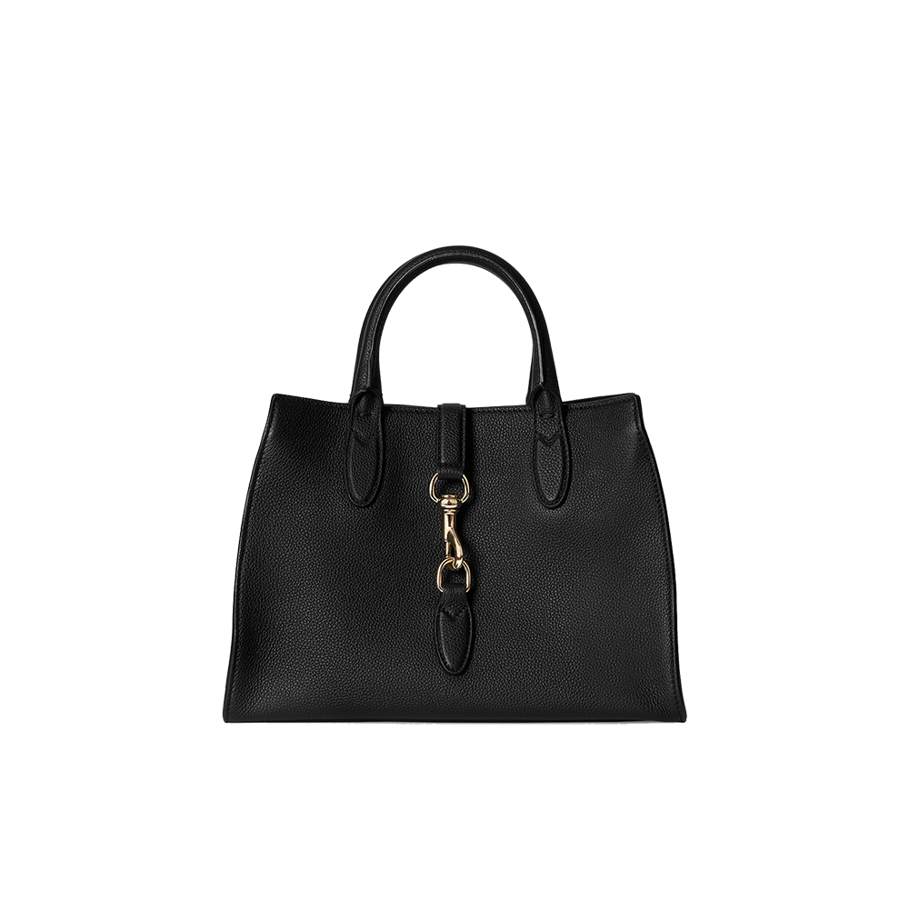 Medium tote bag with hook closure