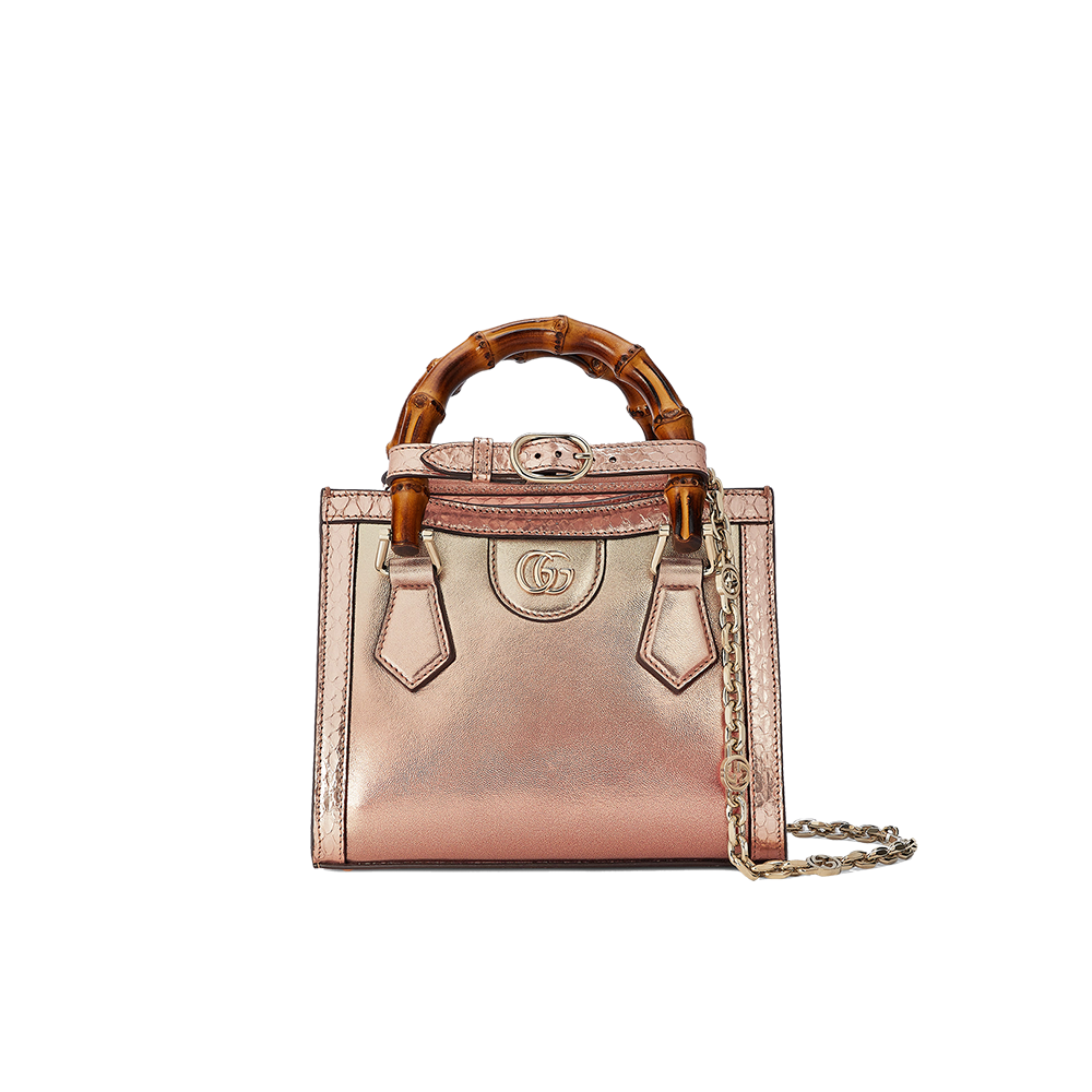 Gucci Diana small tote bag with anaconda trim 660195