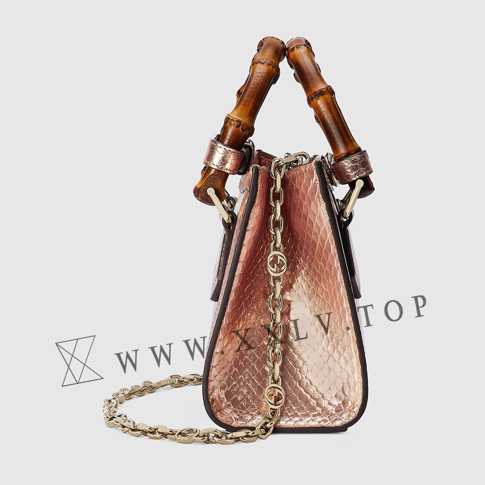 Gucci Diana small tote bag with anaconda trim 660195 - Image 2