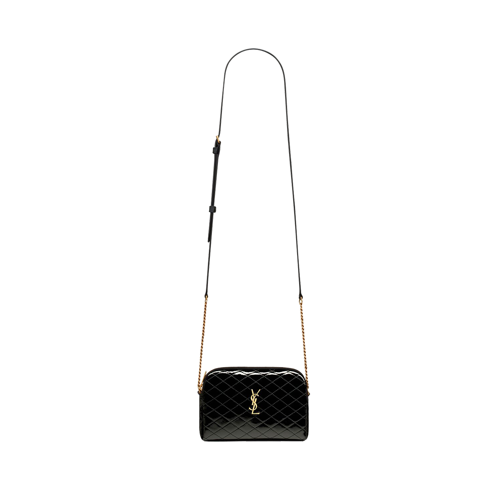 GABY ZIPPERED POUCH IN patent leather