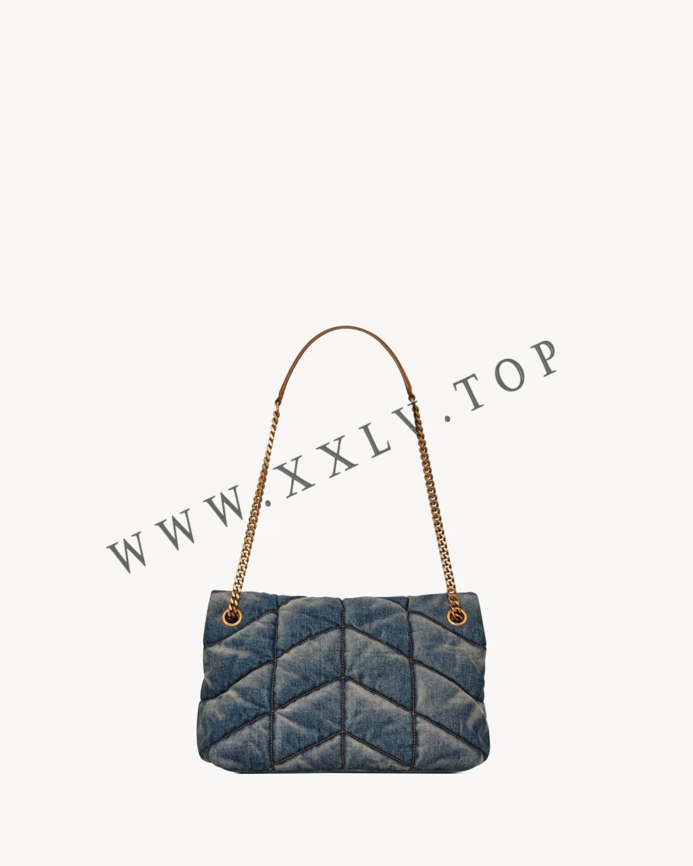 PUFFER SMALL in suede and denim - Image 4