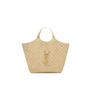 ICARE maxi shopping bag in quilted nubuck suede