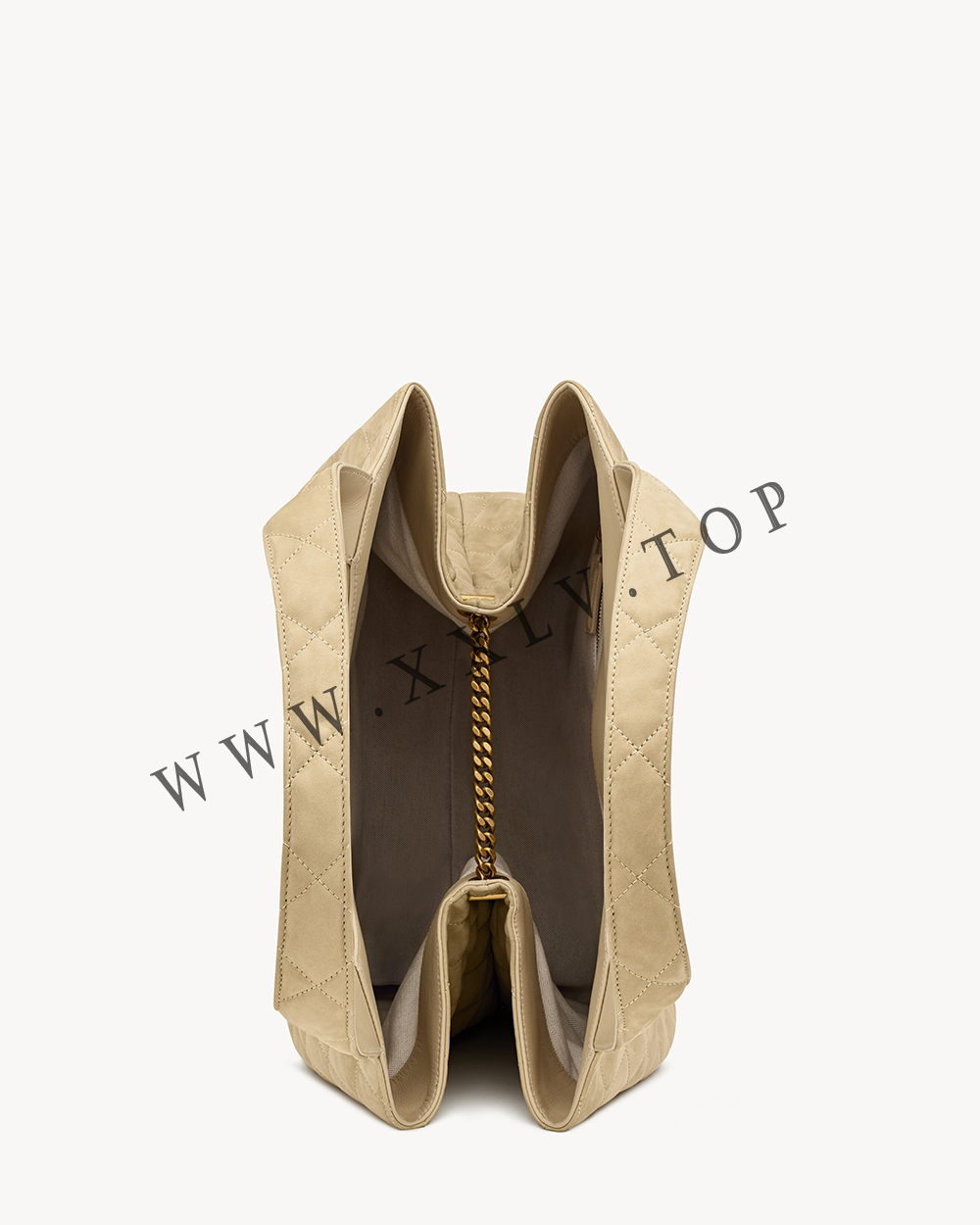 ICARE maxi shopping bag in quilted nubuck suede - Image 4